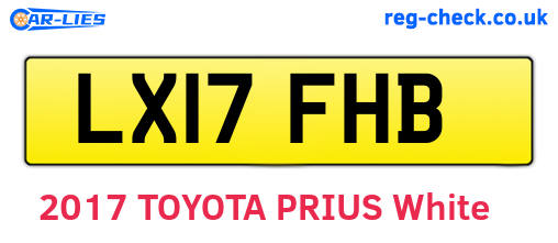 LX17FHB are the vehicle registration plates.