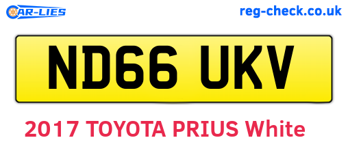 ND66UKV are the vehicle registration plates.