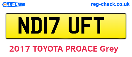 ND17UFT are the vehicle registration plates.