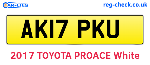 AK17PKU are the vehicle registration plates.