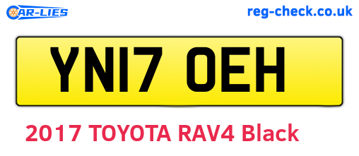 YN17OEH are the vehicle registration plates.