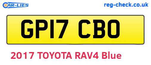 GP17CBO are the vehicle registration plates.
