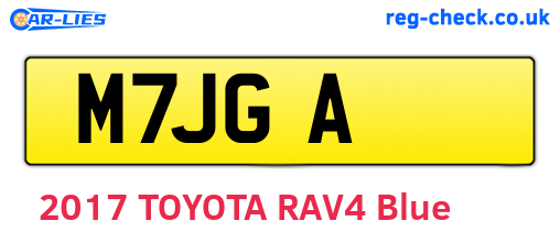 M7JGA are the vehicle registration plates.
