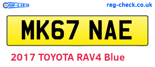 MK67NAE are the vehicle registration plates.