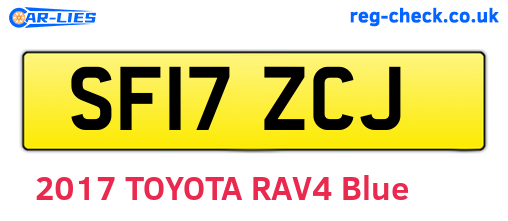 SF17ZCJ are the vehicle registration plates.