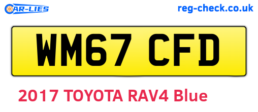 WM67CFD are the vehicle registration plates.