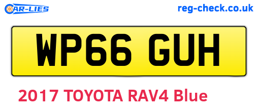 WP66GUH are the vehicle registration plates.