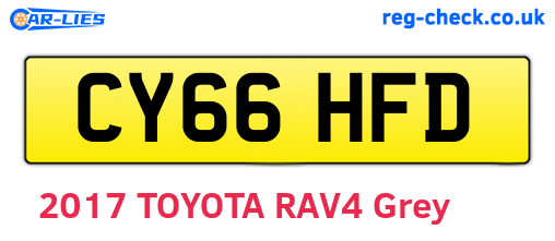 CY66HFD are the vehicle registration plates.