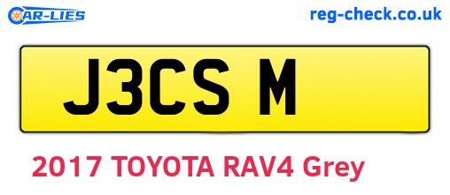 J3CSM are the vehicle registration plates.