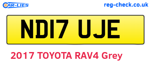 ND17UJE are the vehicle registration plates.