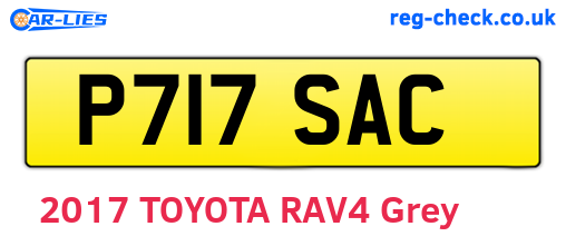 P717SAC are the vehicle registration plates.