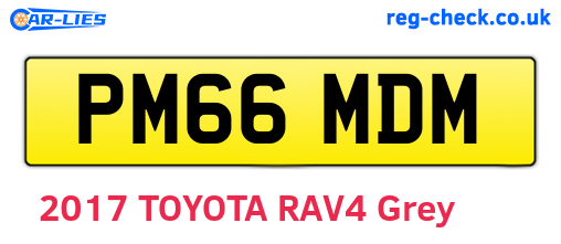 PM66MDM are the vehicle registration plates.