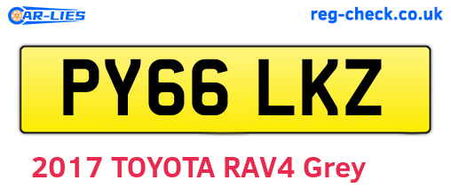 PY66LKZ are the vehicle registration plates.
