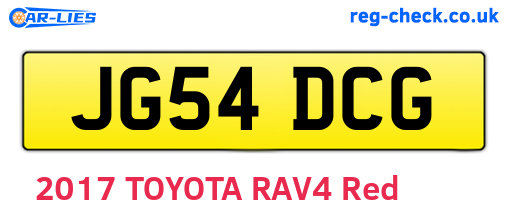 JG54DCG are the vehicle registration plates.