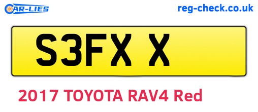 S3FXX are the vehicle registration plates.