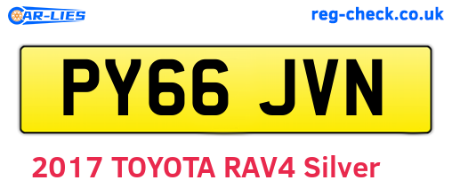 PY66JVN are the vehicle registration plates.