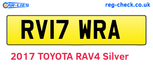 RV17WRA are the vehicle registration plates.
