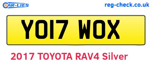 YO17WOX are the vehicle registration plates.
