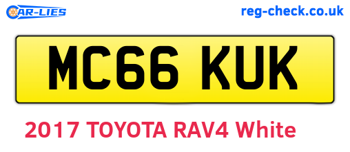 MC66KUK are the vehicle registration plates.