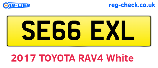 SE66EXL are the vehicle registration plates.