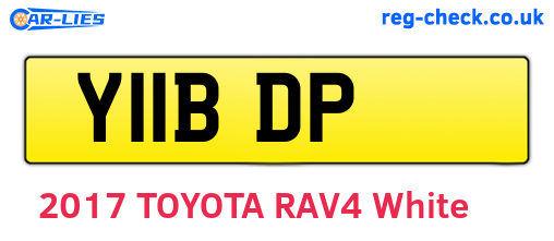 Y11BDP are the vehicle registration plates.