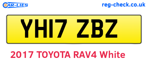 YH17ZBZ are the vehicle registration plates.