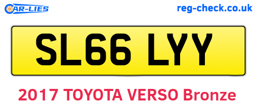 SL66LYY are the vehicle registration plates.