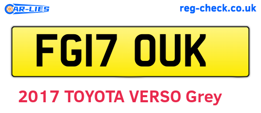FG17OUK are the vehicle registration plates.