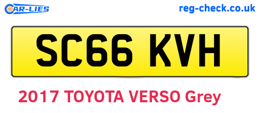 SC66KVH are the vehicle registration plates.