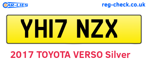 YH17NZX are the vehicle registration plates.