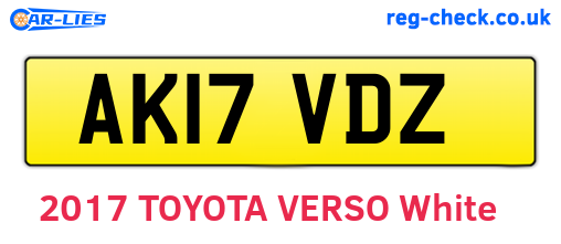 AK17VDZ are the vehicle registration plates.