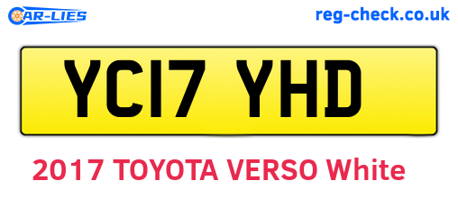 YC17YHD are the vehicle registration plates.