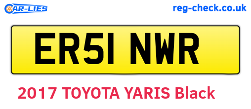 ER51NWR are the vehicle registration plates.