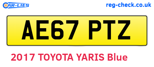 AE67PTZ are the vehicle registration plates.