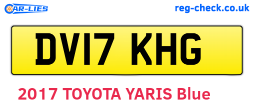 DV17KHG are the vehicle registration plates.