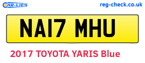 NA17MHU are the vehicle registration plates.