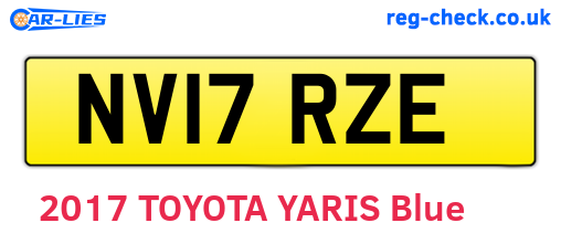 NV17RZE are the vehicle registration plates.