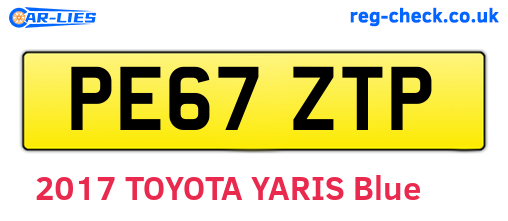 PE67ZTP are the vehicle registration plates.
