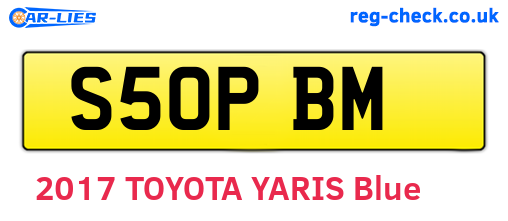 S50PBM are the vehicle registration plates.