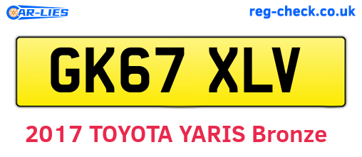 GK67XLV are the vehicle registration plates.
