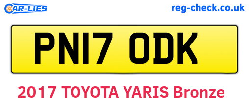 PN17ODK are the vehicle registration plates.
