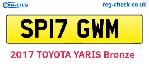 SP17GWM are the vehicle registration plates.