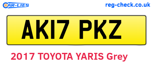 AK17PKZ are the vehicle registration plates.