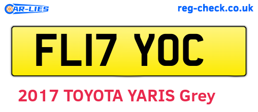 FL17YOC are the vehicle registration plates.
