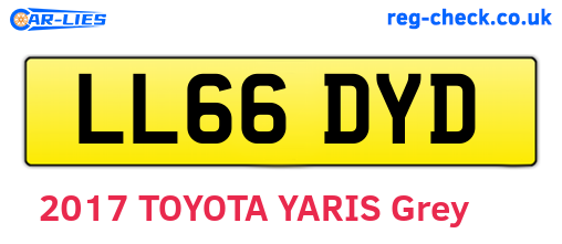 LL66DYD are the vehicle registration plates.