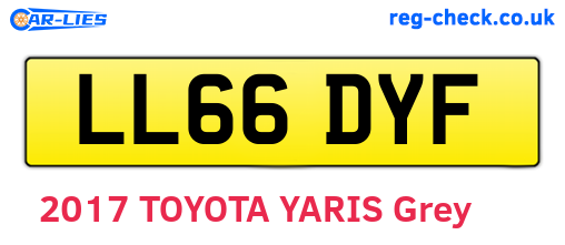 LL66DYF are the vehicle registration plates.