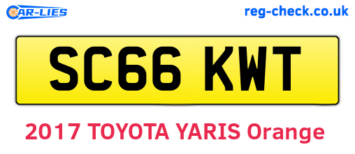 SC66KWT are the vehicle registration plates.