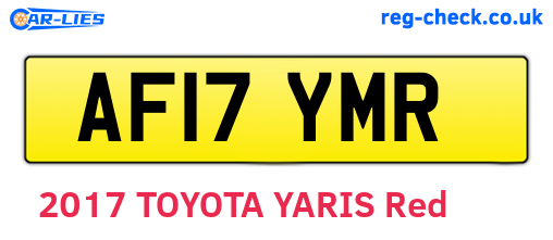 AF17YMR are the vehicle registration plates.
