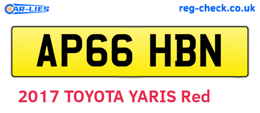 AP66HBN are the vehicle registration plates.