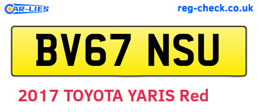 BV67NSU are the vehicle registration plates.